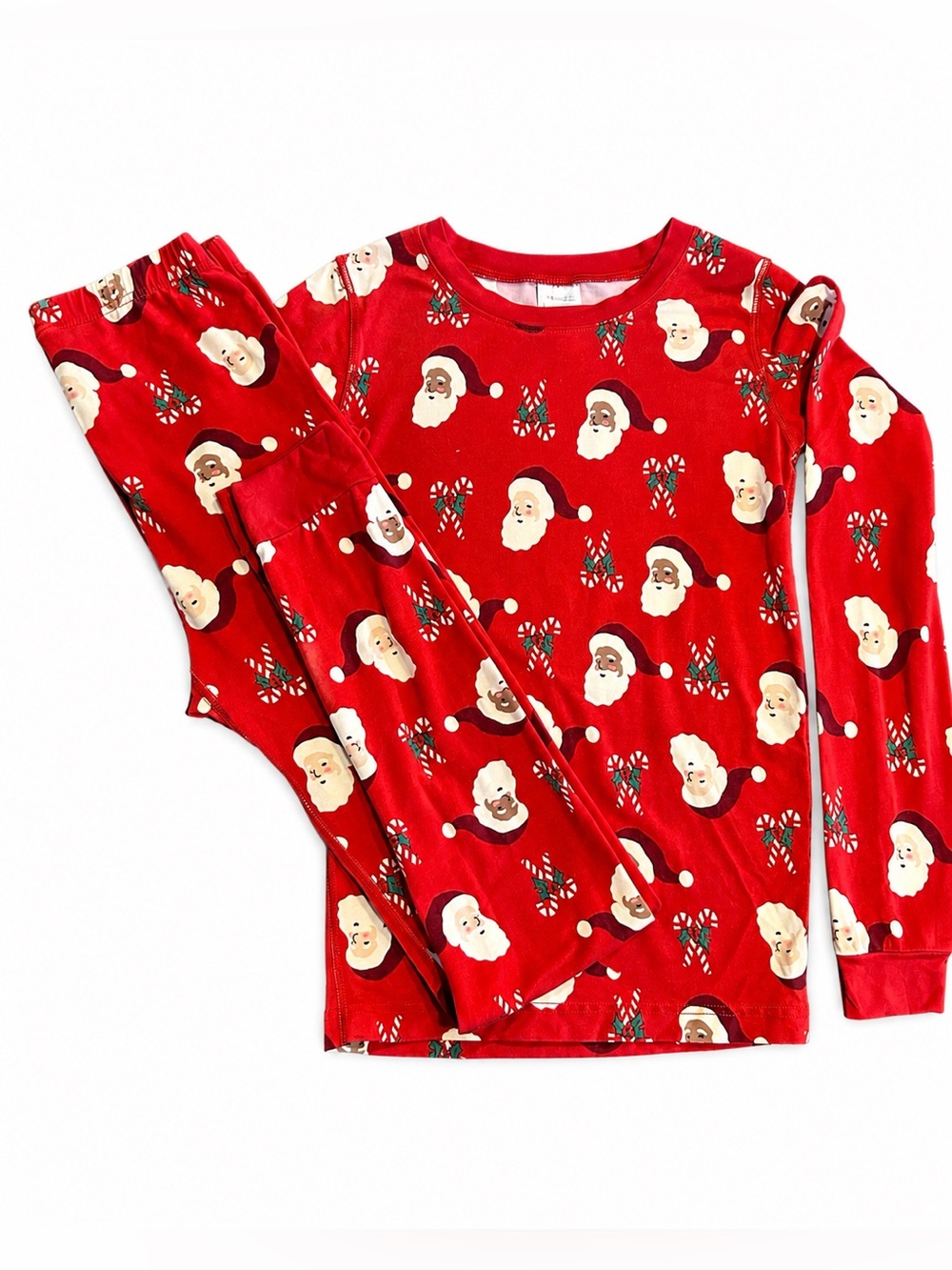 Hanna Andersson Santa Christmas Pajama Set Size 12 150cm Red Holiday PJs Unisex